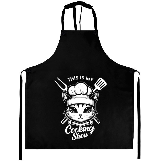 This is my cooking show Aprons