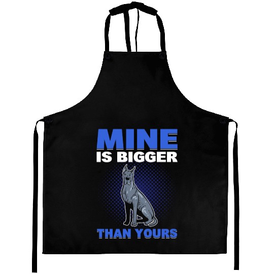 Mine Is Bigger Than Yours Great Dane Dog Lover Aprons