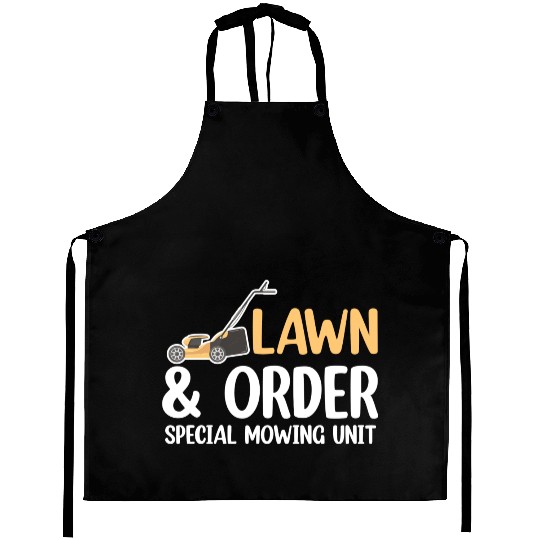 Lawn & Order Special Mowing Unit Funny Lawn Care Aprons