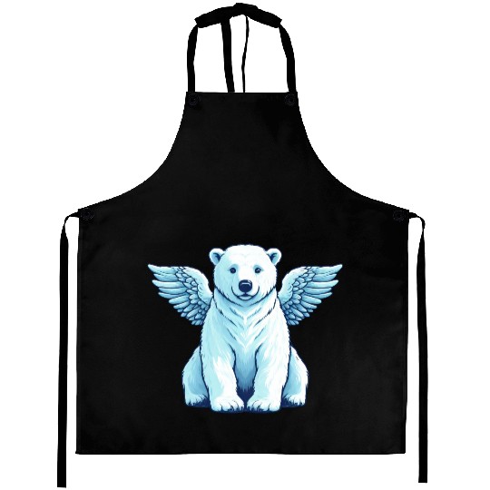 Bear Polar Bear Angel Wings Aprons