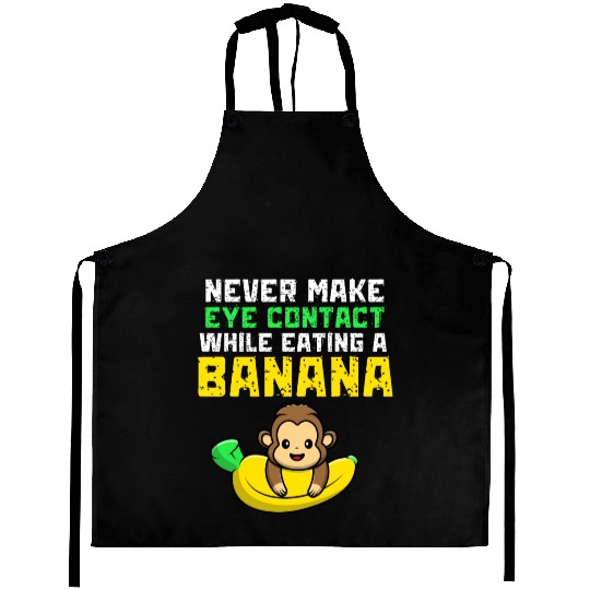 Humorous Monkey Banana Eating Aprons