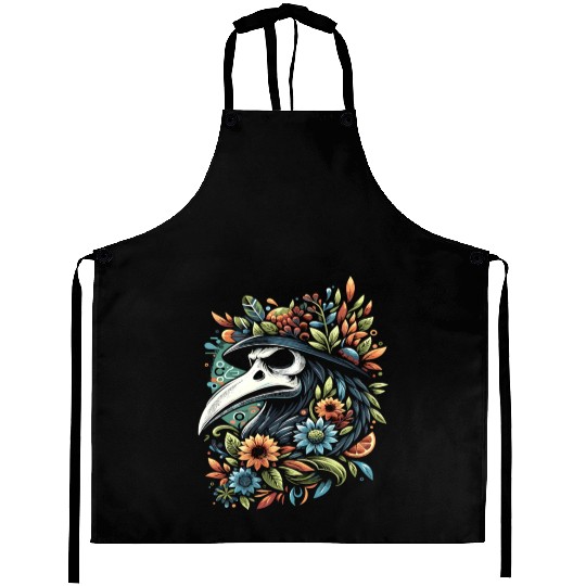Spooky Halloween Horror Plague Doctor Black Death Aprons