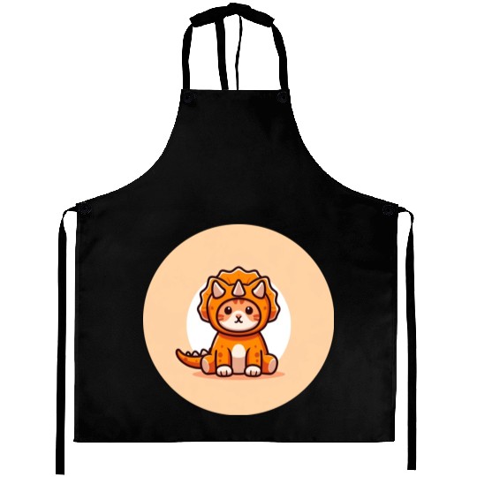 Cat in Stegosaurus Costume Aprons