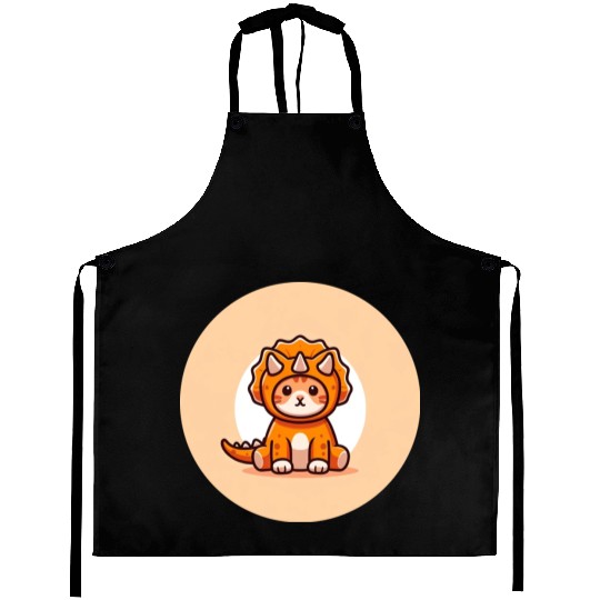 Cat in Stegosaurus Costume Aprons