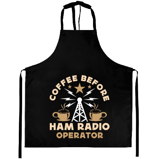 Ham Radio Operator Coffee Operator Coffee Lover Aprons