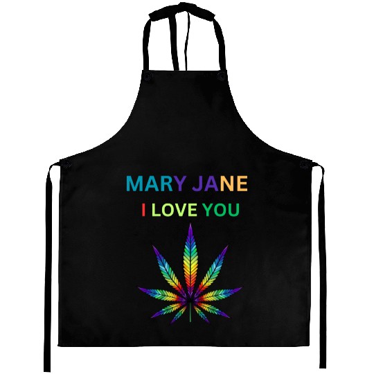 MARY JANE, Marijuana lover, Cannabis Aprons