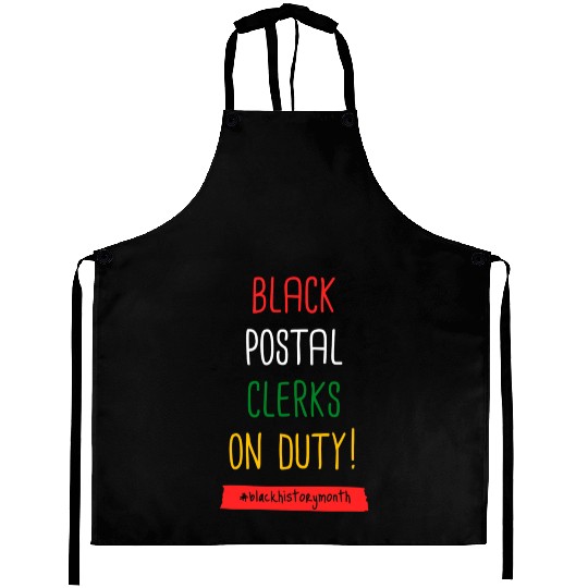 Black Postal Clerks, On Duty! Aprons