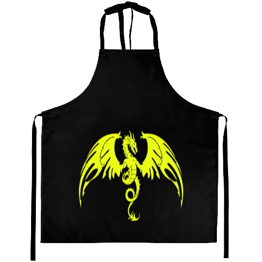 Fantasy Dragon Anime Drakhuvud Mytiska reptil Aprons