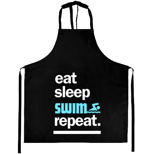 Eat Sleep Swim Repeat Aprons
