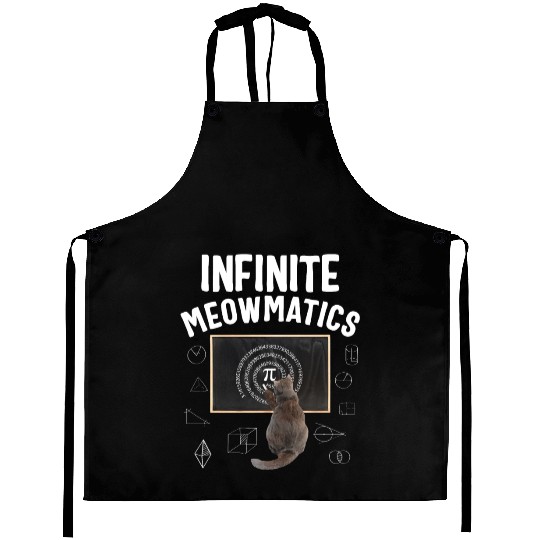 Pi Day Aprons, Infinite Moewmatics Cat Scribbling