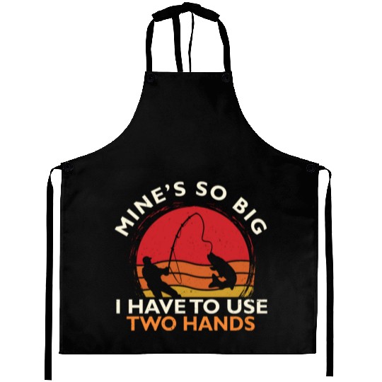 Funny Fishing Mine's Big Use Two Hands Bass Fish Aprons