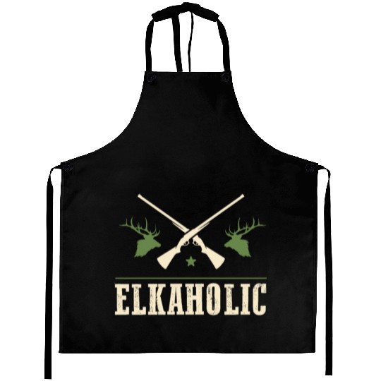 Elk Hunting Elkaholic Hunters Aprons
