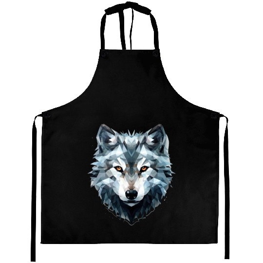 Geometric Wolf Aprons