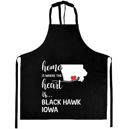 Black Hawk County Iowa Is Where My Heart Is Gift Aprons
