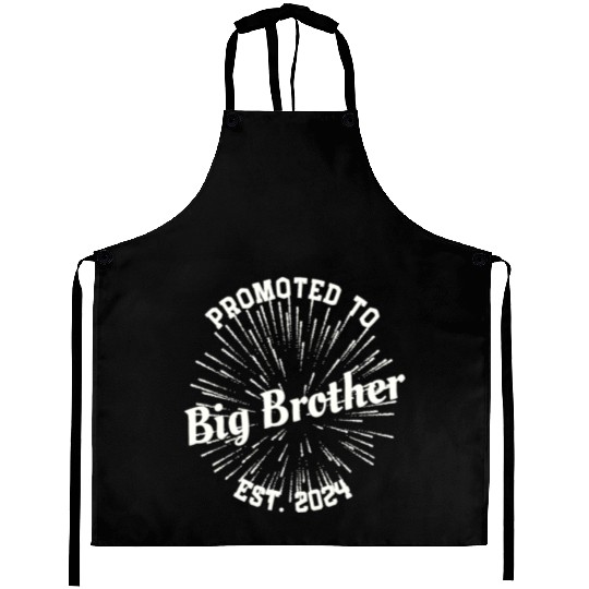 Promoted to Big Brother Baby Announcement New-born Aprons