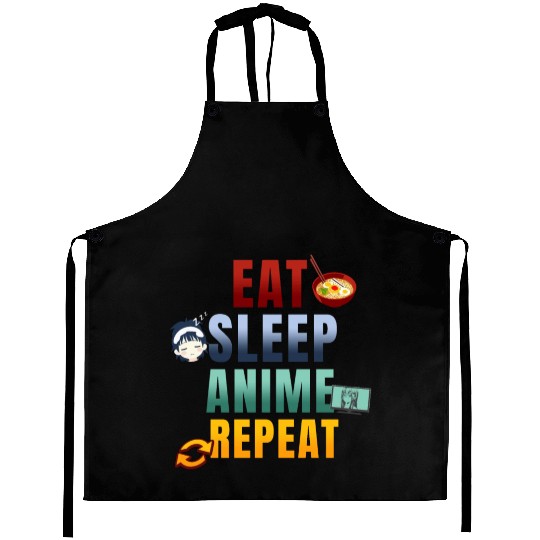Eat Sleep Anime Repeat Cute Manga Animes Aprons