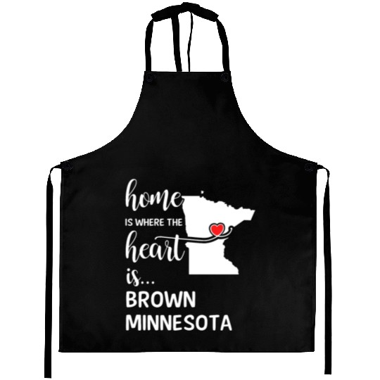 Brown County Minnesota Is Where My Heart Is Gift Aprons