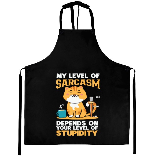 Sarcasm vs. Stupidity - Witty Response Aprons