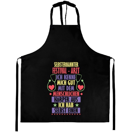 Festival doctor ambiguous irony saying Aprons