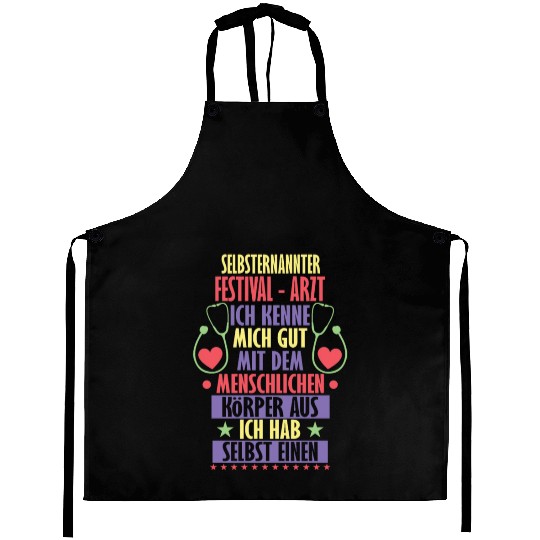 Festival doctor ambiguous irony saying Aprons