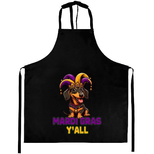 Mardi Gras Dachshund Aprons