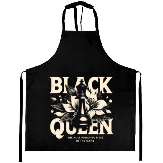 Black Queen The Most Powerful Chess African USA Aprons
