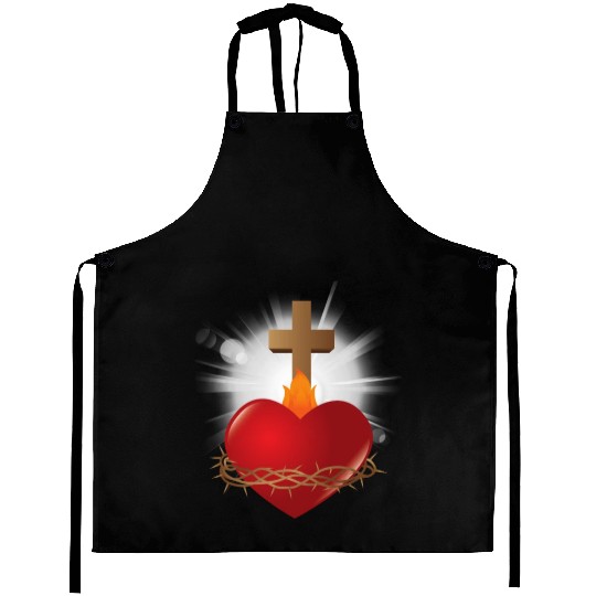 sacred heart of jesus Aprons