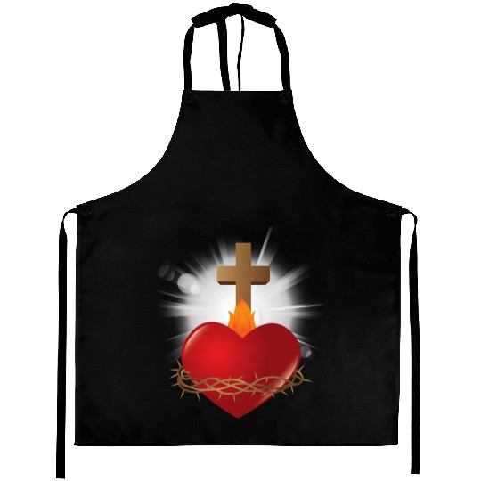 sacred heart of jesus Aprons