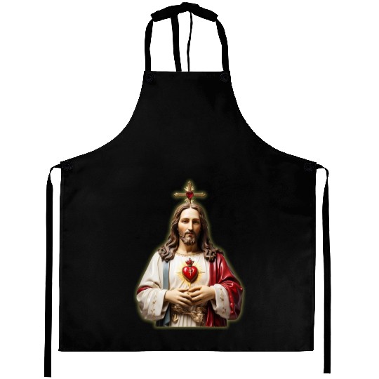 sacred heart of jesus Aprons