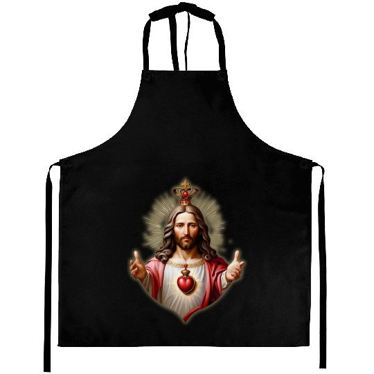 sacred heart of jesus Aprons