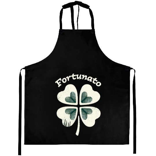 Fortunato Emblem Distressed Four-Leaf Aprons