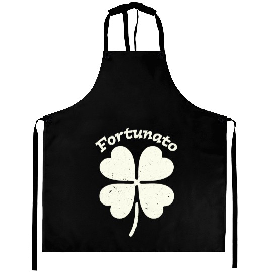Fortunato Emblem Distressed Four-Leaf Aprons