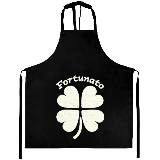 Fortunato Emblem Distressed Four-Leaf Aprons