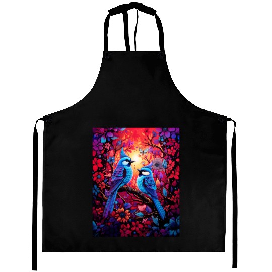 Blue Birds Aprons