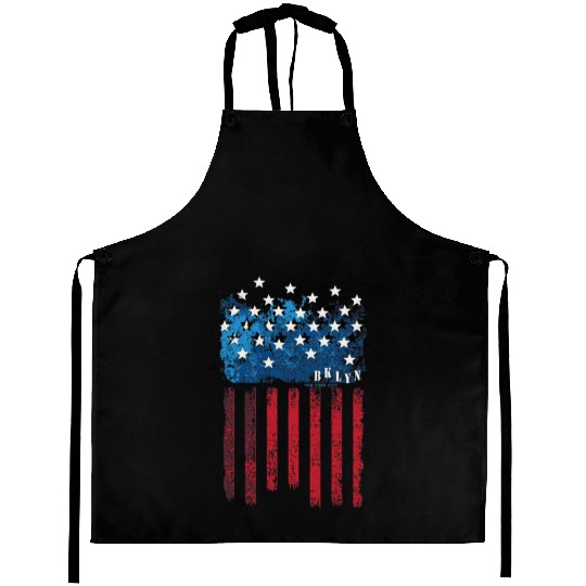 Flag America Typography Aprons Design