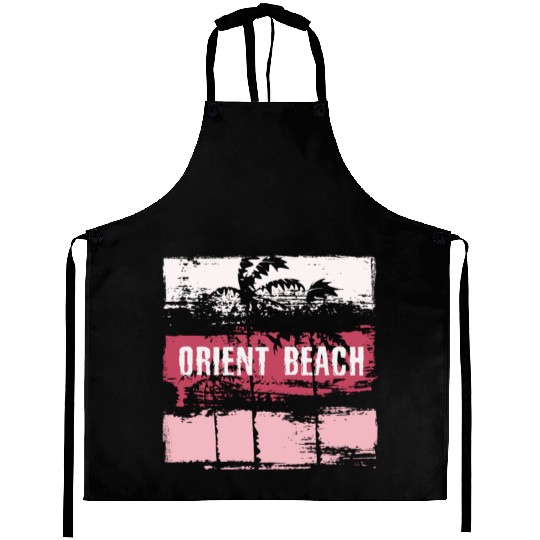 Orient Beach Saint Martin Vacation Souvenir Aprons