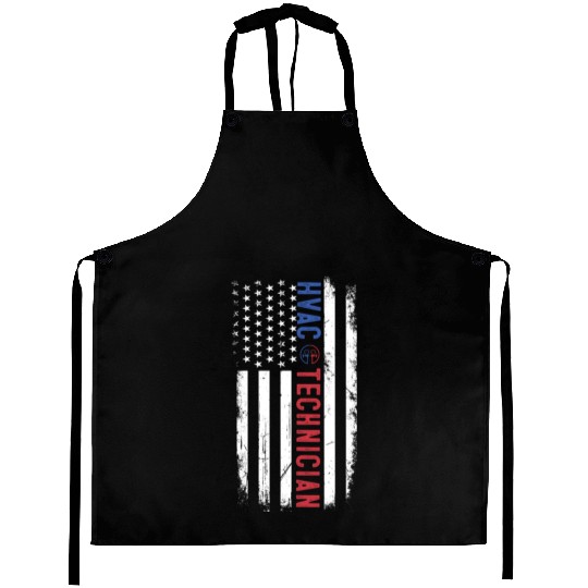 HVAC Technician US American Flag HVAC Mechanic Aprons