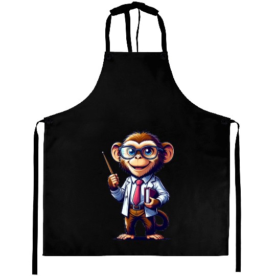 Cute Monkey Teacher Aprons