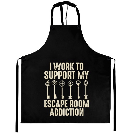 Escape Room Lover Escaping Locked Room Aprons