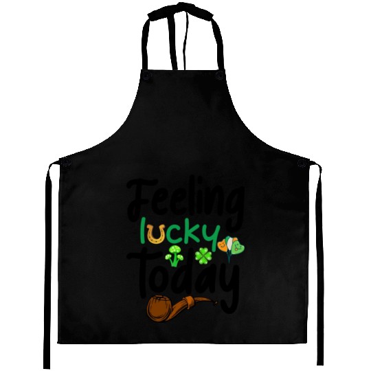 Feeling Lucky today Aprons
