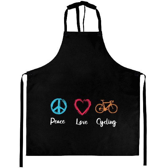 Peace Love Cycling Aprons