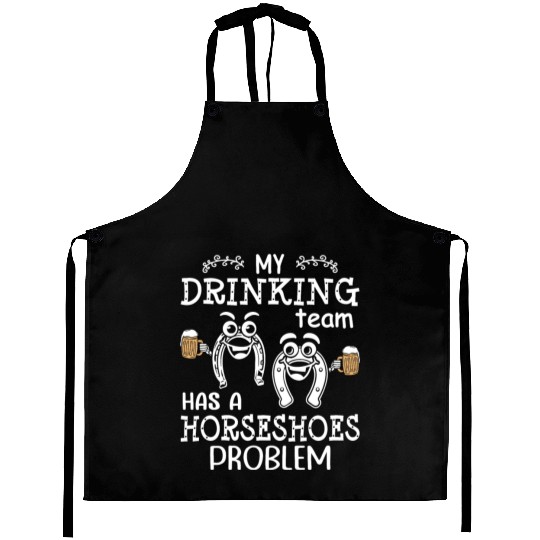 Drinking Team Horseshoe Pitching Aprons