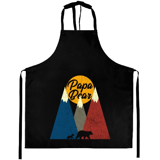 Papa Bear and Cub Outdoor Animal Lover Fathers Day Aprons
