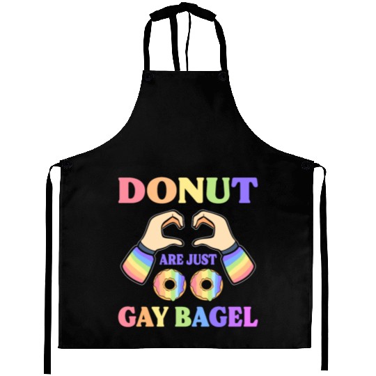 Donuts Are Just Gay Bagel LGBT Aprons