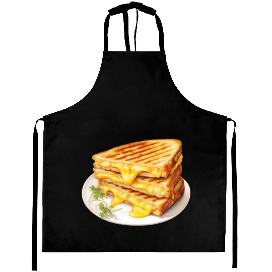 Plate of Grilled Cheese Sandwich Aprons
