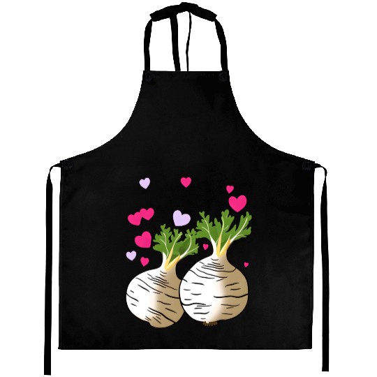 Turnip Love Hearts Valentine's Day Aprons