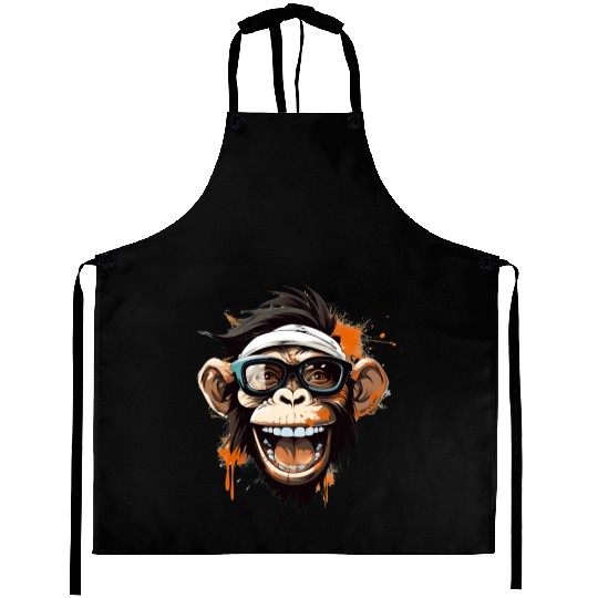 Street Art Monkey Urban Rap Street Monkey Aprons