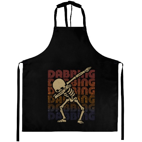 Dabbing Skeleton Type Rainbow Aprons