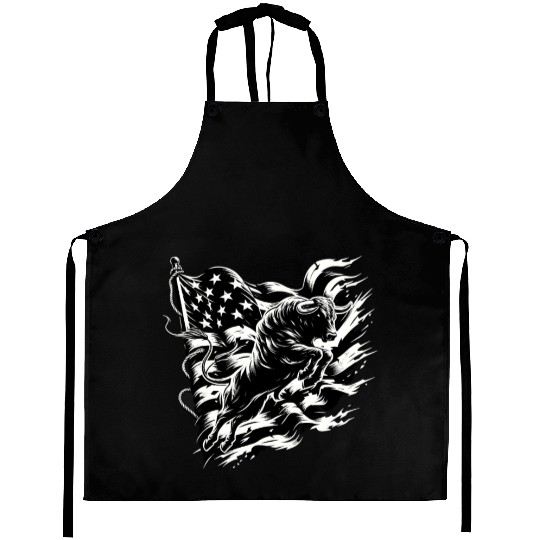Rodeo Bull Riding Livestock Show Farmer Cattle Aprons