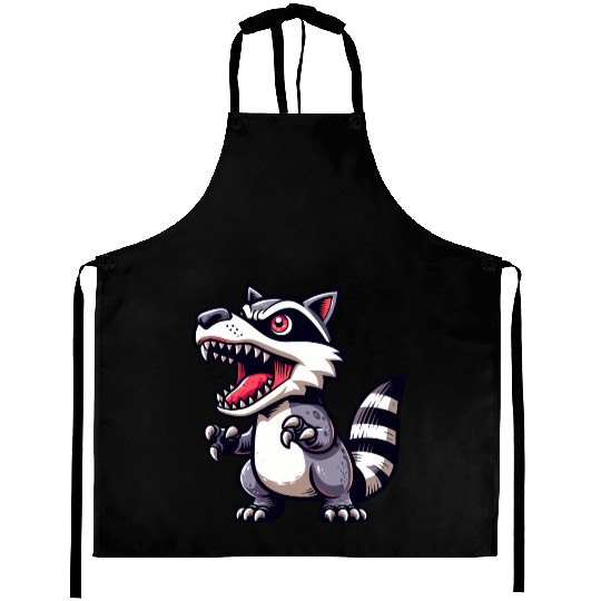 Raccoon T-Rex Dino Mutation Aprons